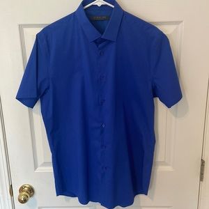 Cobalt Blue Highline Collective Short Sleeve Button Down. Never Worn. Large